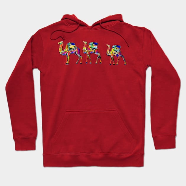 Camels in Color Hoodie by doniainart